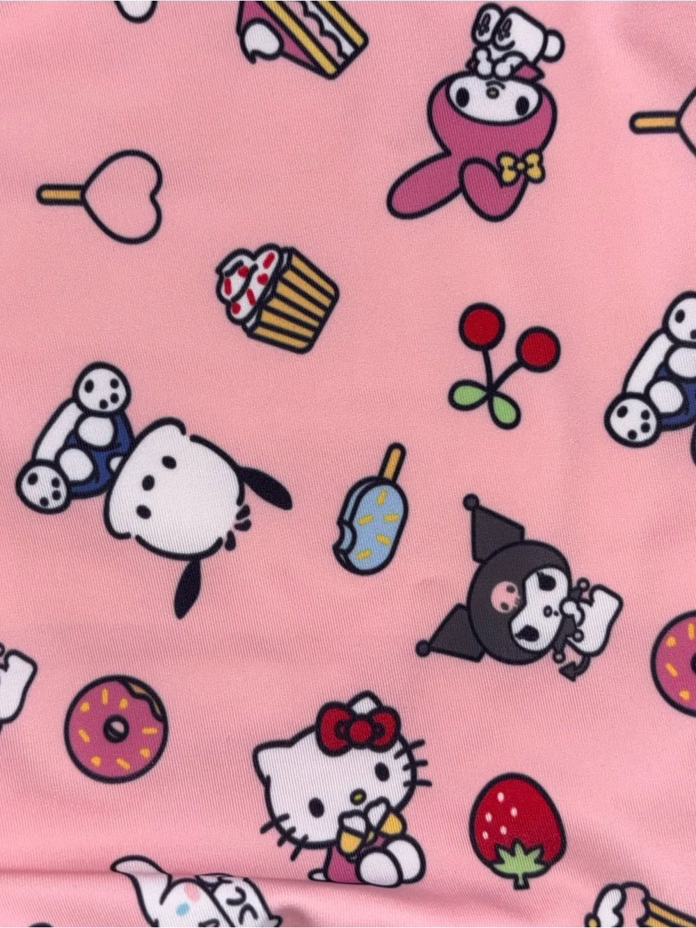 Hello Kitty & Friends Pink Printed Girls' One-Piece Swimsuit Girls XS (4-5)